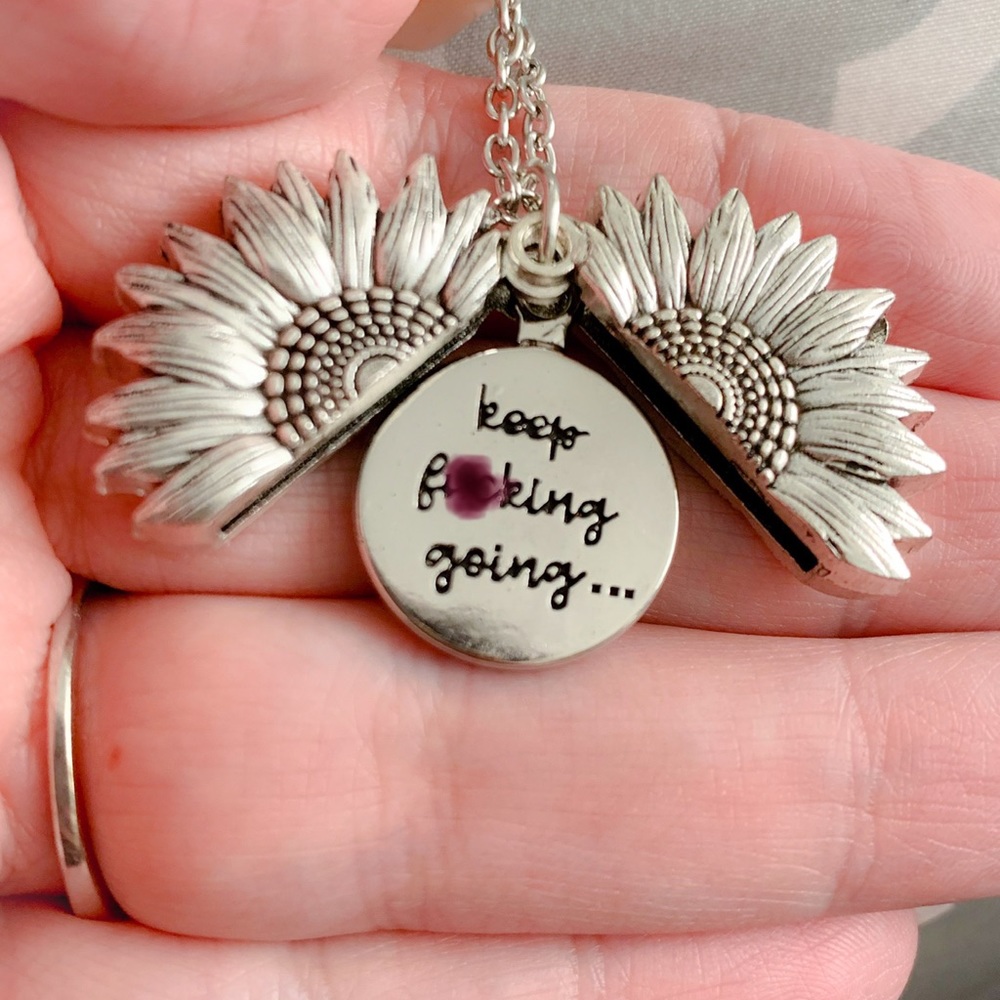 ✨SOLD OUT✨ Keep F*cking Going Sunflower Necklace